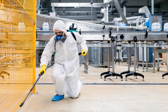 Pest Control  Technician in action