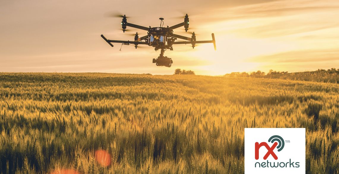 Drone over field